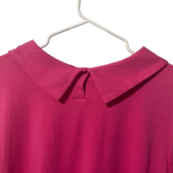 TALBOTS Pima Cotton Modal Blend Pink Peter Pan Collar Tank Top - Picture 3 of 6